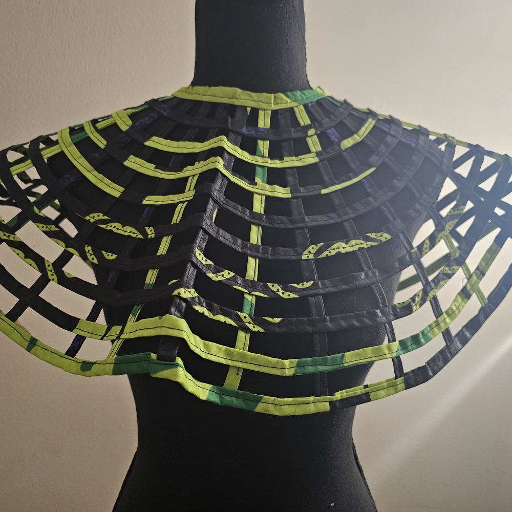 Black and Green Cage Cape